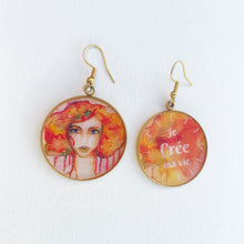 Charger l'image dans la galerie, Boucles d'oreilles "JE CRÉE MA VIE"