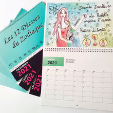Charger l'image dans la galerie, Calendrier d’artiste 2021 : les 12 déesses du zodiaque