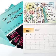 Charger l'image dans la galerie, Calendrier d’artiste 2021 : les 12 déesses du zodiaque