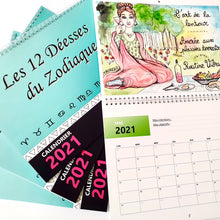 Charger l'image dans la galerie, Calendrier d’artiste 2021 : les 12 déesses du zodiaque