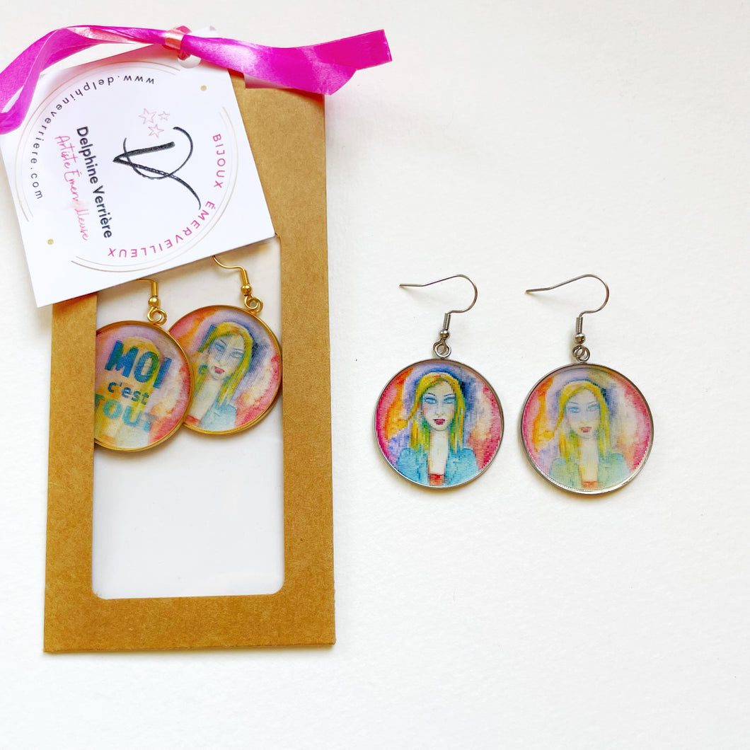 Boucles d’oreilles « Moi c’est TOUT »